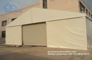 Ritardante di fiamma Outdoor Warehouse tende tendone con acciaio di rotolamento porta e pareti in tessuto PVC vendita