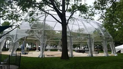 Tenda sportiva permanente mobile di forma